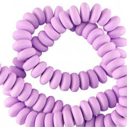 Polymer beads rondelle 7mm - Lavender purple